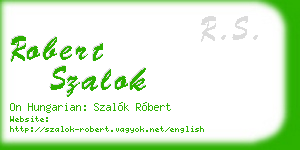 robert szalok business card